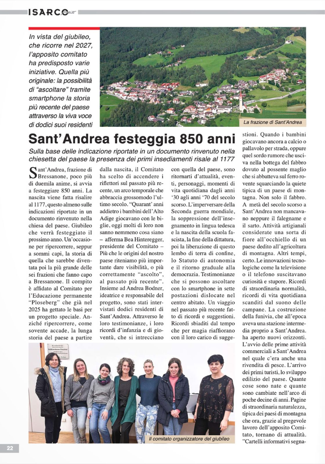 Sant’Andrea festeggia 850 anni – Isarco news, Seite 22