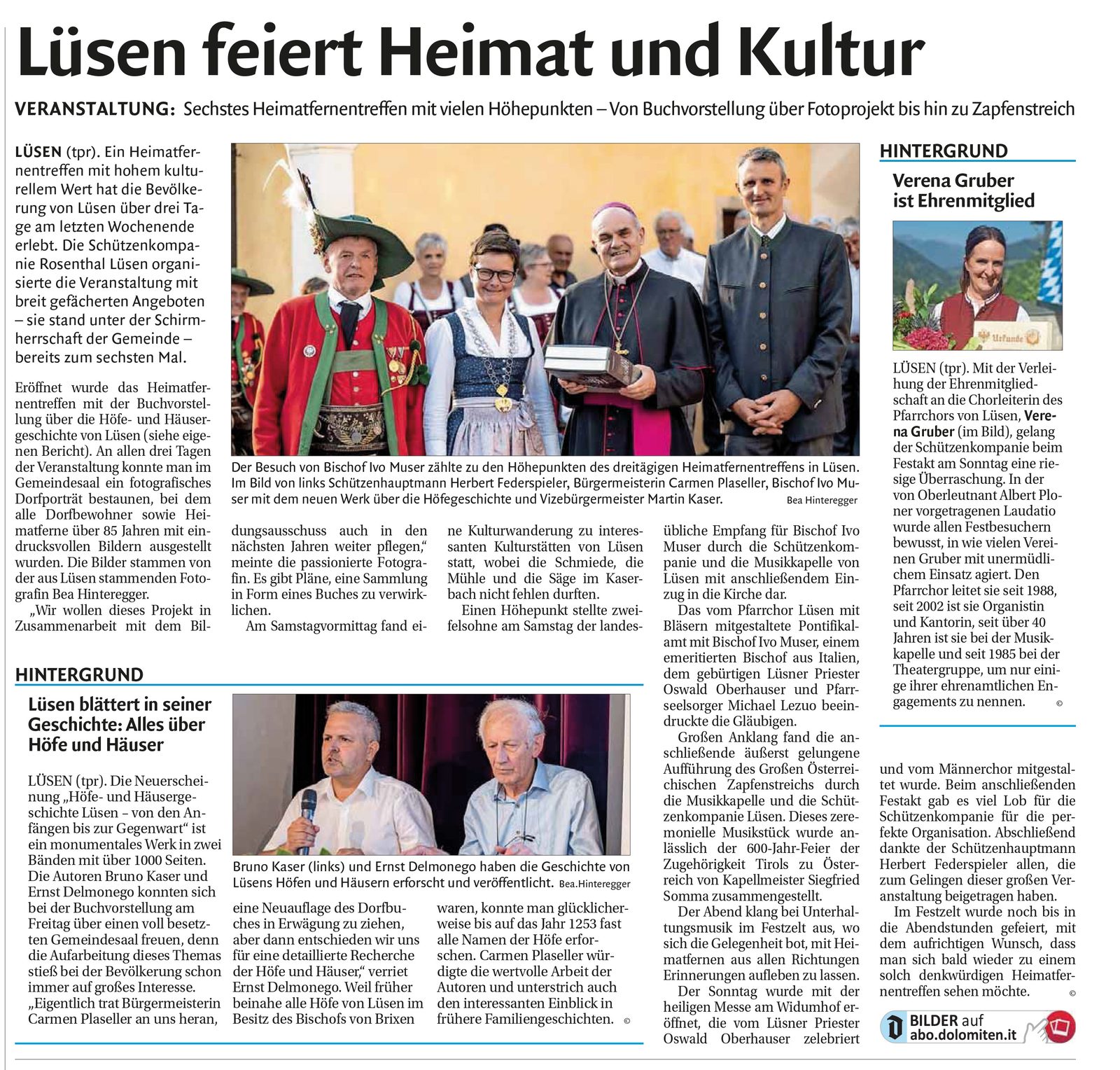 Lüsen feiert Heimat und Kultur