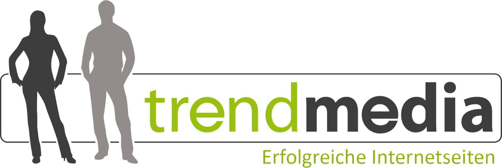 trend media – Logo 2010 mit zwei Figuren