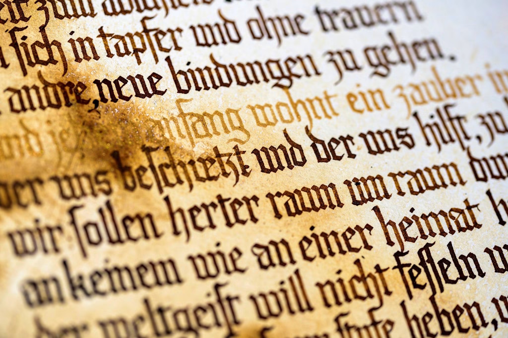 Gotische Schrift Makro