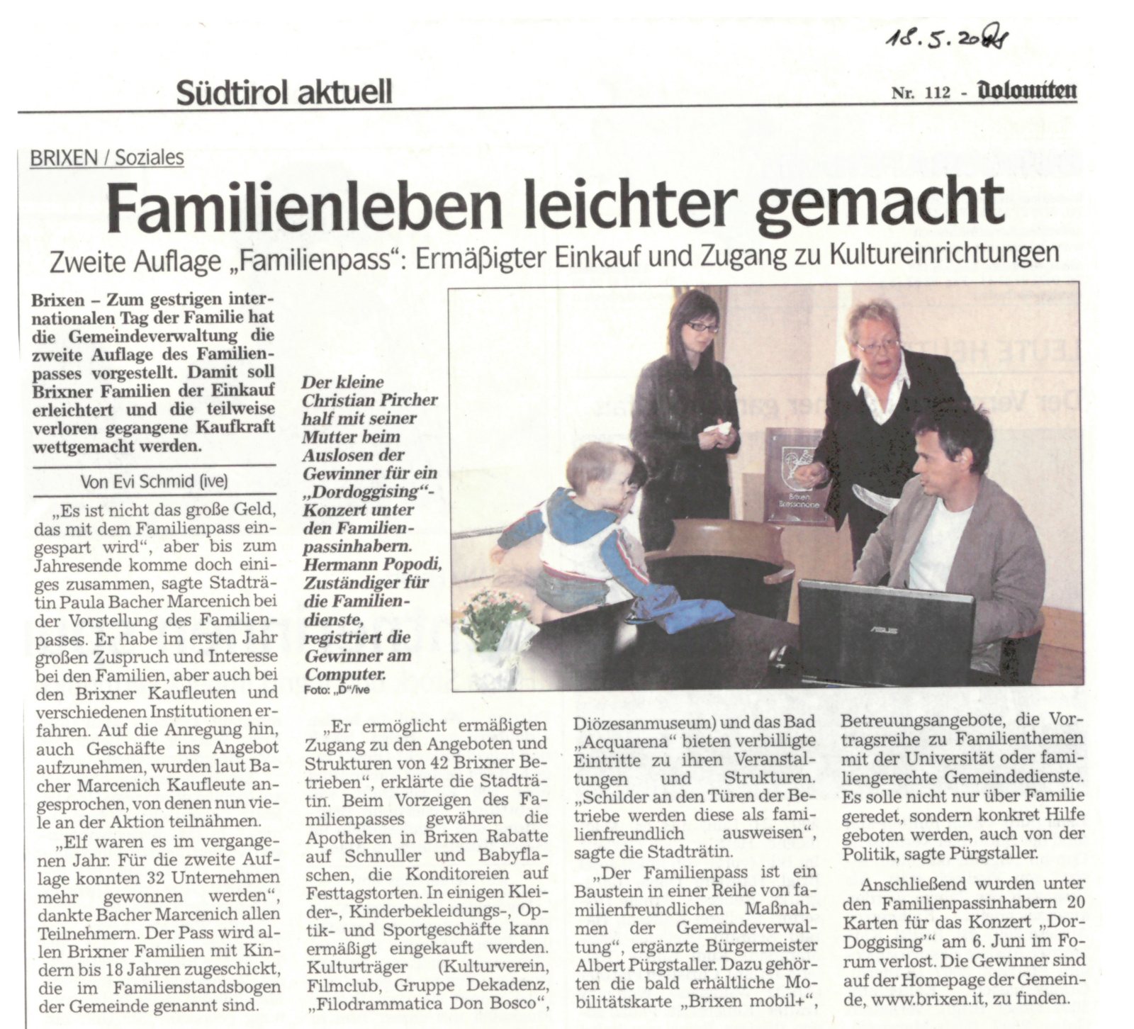 Familienleben leichter gemacht – Brixner Familienpass