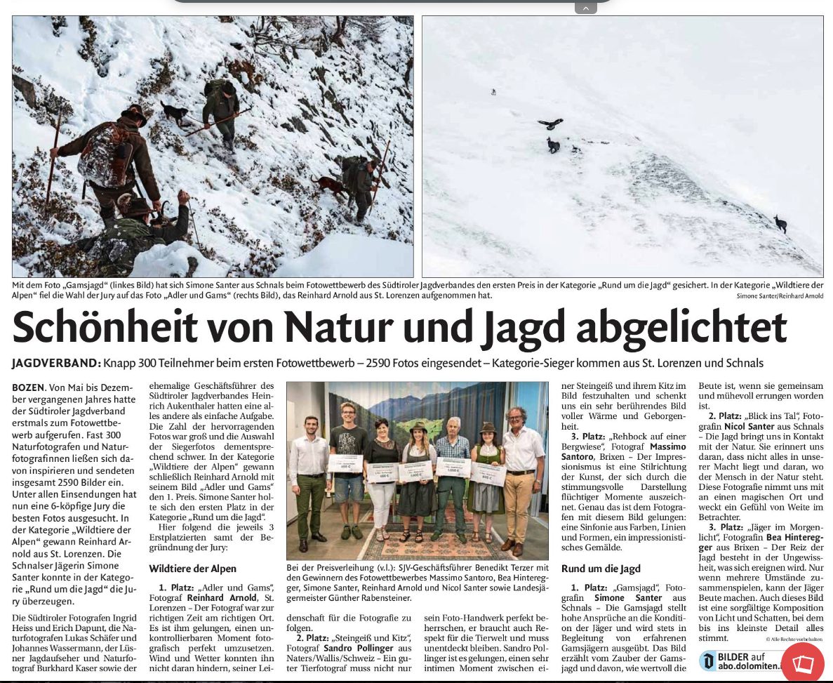 Schönheit von Natur und Jagd abgelichtet