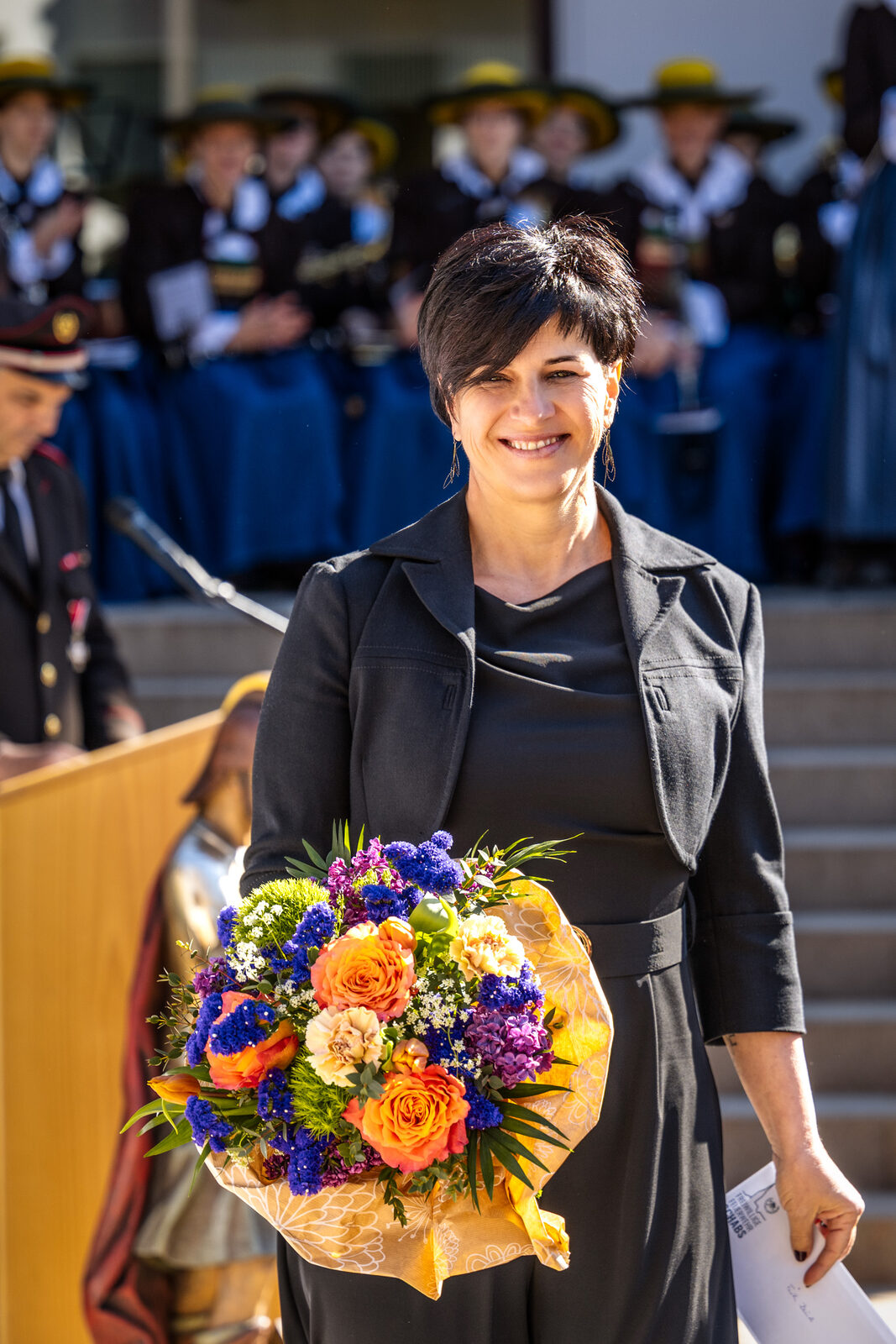 Bea bei der Präsentation